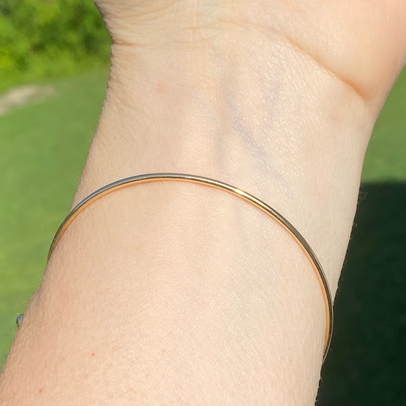 Genuine Rose Quartz hexagon gold tone bracelet - Picture 6 of 13